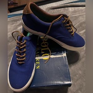 Canvas and suede polo sneakers. Size 12